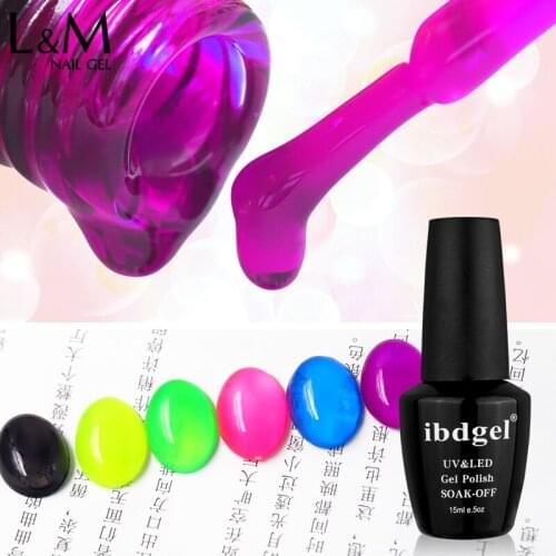 3 Pcs Lot Gel Nail Polish UV LED Soak off Long Lasting ibdgel Gel polish 15ML amber glass Colors Series Nails Tools