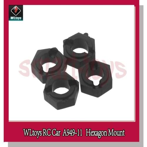4Pcs A949 Hexagon Mount A949-11 Hexagon Wheel Seat for Wltoys A949 A959 A969 A979 1/18 RC Car Spare Parts