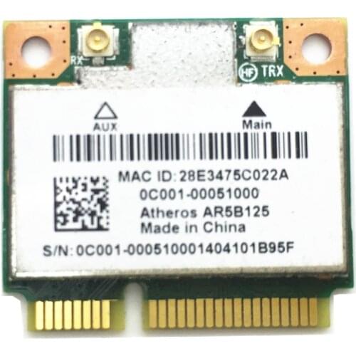 Atheros AR5B125 Half MINI PCI-E 802.11 b/g/n 150Mbps Wireless Card for Laptop