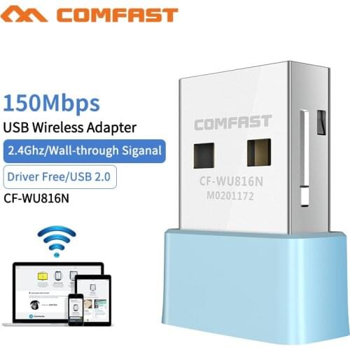 20pcs USB WiFi Adapter 150Mbps 2.4Ghz Wireless External Receiver Realtek rtl8188GU Mini WiFi Dongle for PC/Laptop/Desktop Card