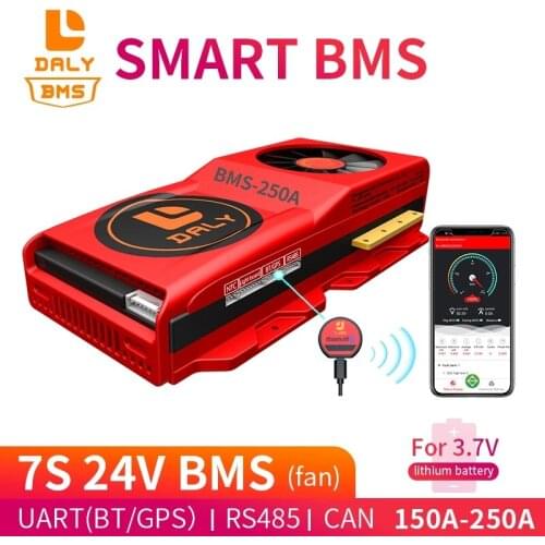 DALY Smart BMS 3.7V 18650 Li-Ion with Bluetooth Waterproof Common / Seperate Port 7S 200A 250A 300A 400A 500A PCM PCBA