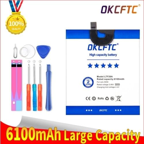 For LETV Pro3 Double camera AI version of LETV X650 battery LTF26A 6100mAh battery+Free Tools