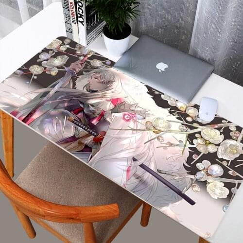 Inuyasha Gaming Big Size Mouse Pad Gamer Kawaii Art Anime Lovely Carpet Office Decoration Keyboard Pad Skipoem