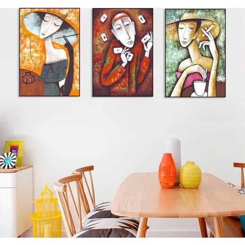 Nordic Canvas Painting Modern Abstract Woman Wall Art Poster Picture Home Decor Children Bedroom Living Room Home Decor Poster