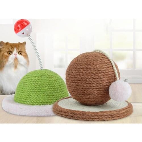 Cat Scratcher Ball Claw Abrasion Resistance Natural Sisa Plush Foam Composite Board Material High-Quality 2021 New