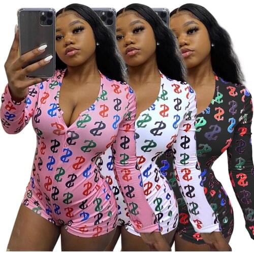 Sexy Bodysuit Womens Floral Long Sleeve Bodycon Bandage Jumpsuit Bodysuit Romper Casual Leotard Tops Sleepwear