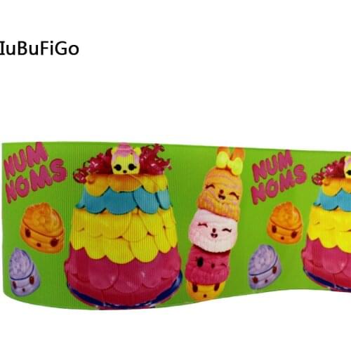 IuBuFiGo 10 yard 3" 75mm Printed Grosgrain ribbon gift ribbon bows DIY headband tape For Decorations 1855