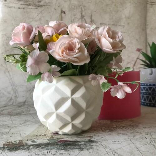 Creative Cement Plant Pot Mould DIY Plaster Clay Vase Making Concrete Resin Craft Flowerpot Silicone Molds