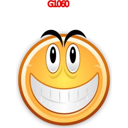 Lovely SmileyPVC Wrap Reflective Decoration Motorcycle Auto Stickers And Decal Car-Styling Exterior Accessories