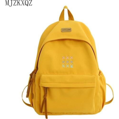Mjzkxqz Fashion Teenage Girl School Bag Korean Style Backpack Women Large Capacity Travel Back Pack Ladies Casual Mochilas Sac