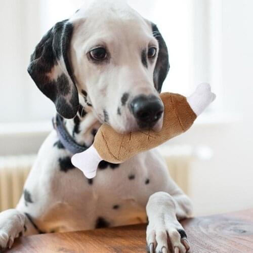 Cartoon Dog Plush Toys Stuffed Squeaking Pet Toy Cute Burger Bone Banana Strawberry Chili Carrot Puppy Training Pet Supplies