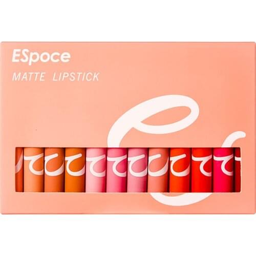 12pcs Matte Liquid Lipstick Set Non-Stick Cup Lip Gloss Makeup Set Long Lasting Easy To Spread Non-stick Cup Cosmetic Here