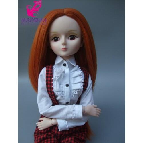 Natural Color Soft Straight Hair Wig for 1/3 1/4 1/6 BJD doll for Russian handmade DIY doll wigs-012