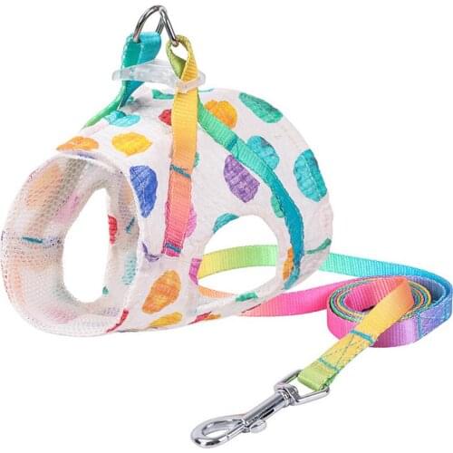 New Summer Breathable Mesh Cat Vest Harness With Leash Pet Leash Harness Kit For Small Dogs Cats 3D Mesh Fabric Pet Cloth