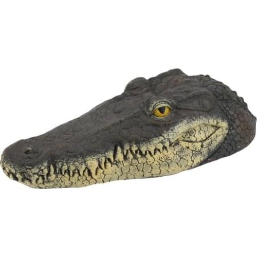 Floating Crocodile Head Garden Pond Pool Realistic Alligator Pool Ornament Resin Crocodile For Hunting