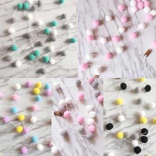 Handmade Hair Ball Strings Baby Room Tent Decor Wall Hanging Photography Props G99C