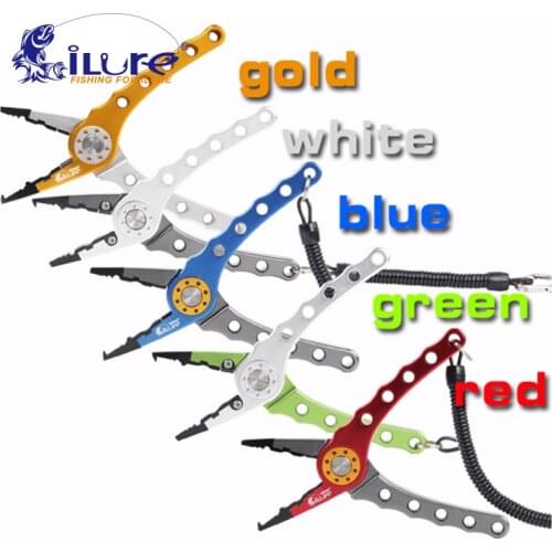 ILure Aluminum Fishing Tweezers Alloy Fish Tongs With Lanyard And Pounch Pesca Fishing lip grip Carp Bass Multifunction Tools