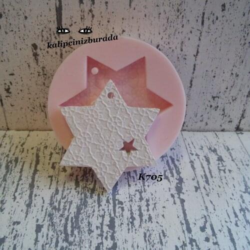 Desenli yıldız silikon kalıp