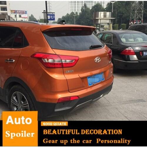 For Hyundai IX25 Spoiler 2014 2015 2016 ix25 Sport ABS Material Car Rear Wing Primer Color Trunk Rear Spoiler Car Styling