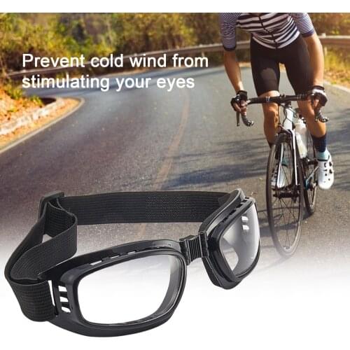 Vintage Windproof Motorcycle Goggles Anti Fog Motorcycle Glasses Glasses Resin Lens Eyewear Sunglasses With Adjustable Headband