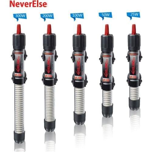 Aquarium Glass Heater Submersible 25/50/100/200/300W Explosion-Proof Fish Tank Water Heater Adjustable Temperature Heating Rod