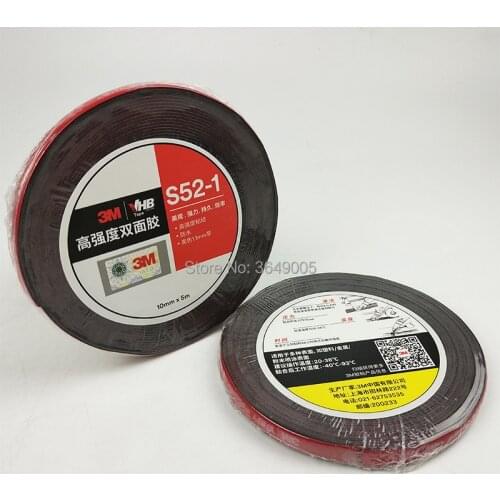 1 Roll 10/20mm x 5M 3M VHB S52/5952 Double Sided Acrylic Foam Adhesive Tape Heavy Duty Mounting Tape Choose Wide Free Shipping