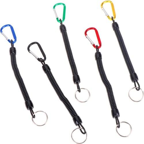 1Pcs Fishing Accessory Carabiner Fishing Lanyards Boating Ropes Kayak Camping Secure Lip Grips Tackle Fish Tools