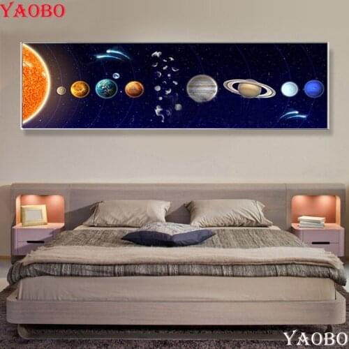 3d diamond Embroidery universe Outer space planet landscape diamond mosaic cross stitch,large diy diamond painting rhinestones