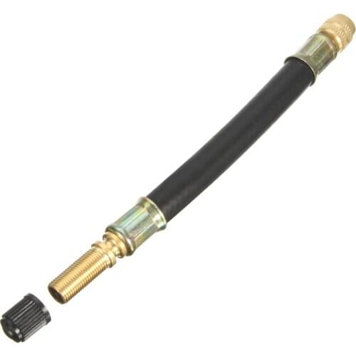 4 Pieces Flexible Tire Tyre Valve Extension + 2 Pieces Clamps For Car/Truck