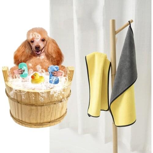 Dog Absorbent Towel Cat Puppy Pet Towel Microfiber Strong Absorbing Water Bath Quick-Drying Goods for Dry Hair Dog Towels