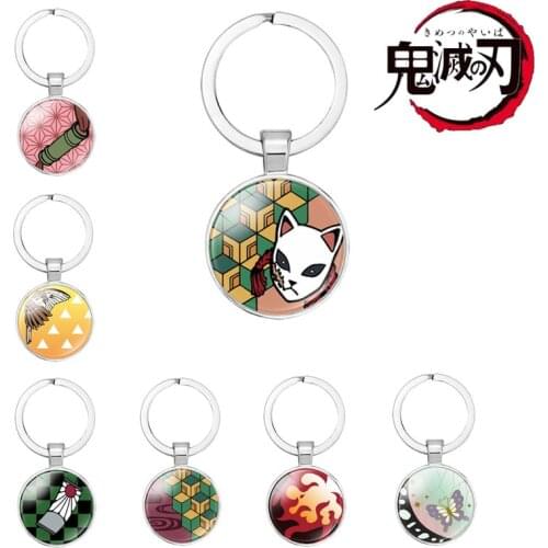 Demon Slayer Anime Kimetsu No Yaiba Cartoon Acrylic Pendant Charms Accessories Gifts Agatsuma Zenitsu Cute Key Jewelry Gift