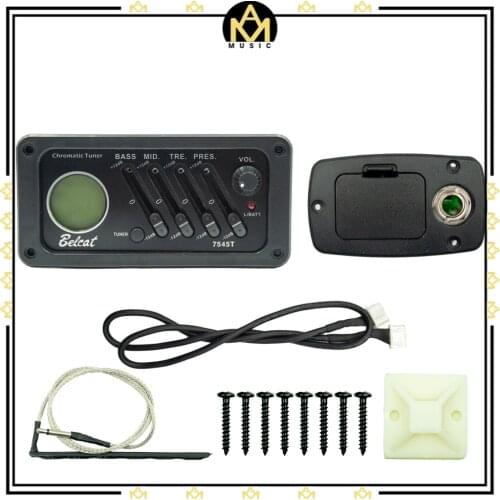 7545T Band Acoustic Electric Guitar Preamp EQ Equalizer Pickup Tuner Piezo