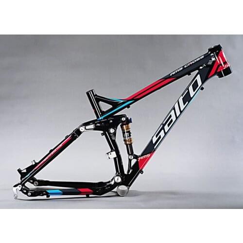 SALTO AMS CROSS 1.0 mountain shock absorber bicycle aluminum Alloy soft tail MTB suspension frame black red gloss