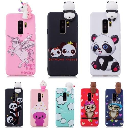 Fundas For Samsung Note 9 8 Case 3D Unicorn Panda Owl Silicone TPU Cover on For Samsung S10 Plus S8 S9 Plus S6 S7 Edge Case Capa