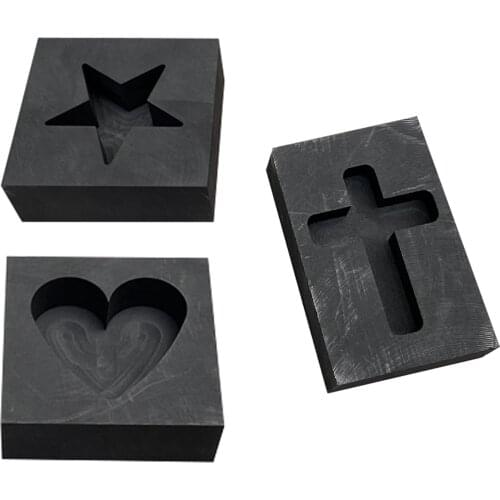 Graphite Ingot Mold Crucible for Melting Casting DIY Scrap Precious Metal Alloy Copper Aluminum Brass Platinum