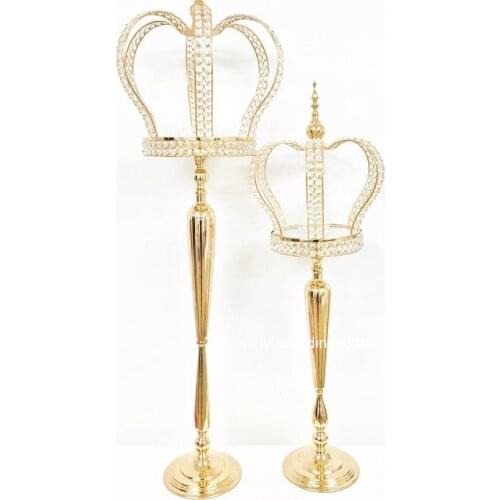 Good quality Iron Gold Metal flower Centerpiece Stand /gold tall metal vase for event decor senyu2002