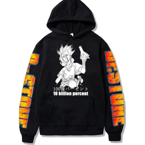 Print Hot Anime Dr.STONE Hoodies Autumn Casual Pullover Clever Ishigami Senku ed Mens Women Hoodie Streetwear Sweatshirts