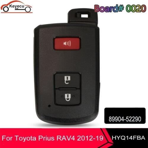 KEYECU Smart Remote Car Key Fob for Toyota Land Cruiser Highlander Prius C Tacoma FCC ID: HYQ14FBA Board ID: 281451-0020 G Board