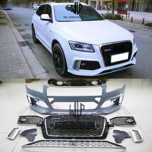 Q5 RSQ5 PP Material unpainted Car body kit auto front bumper Grill Rear diffuser for Audi Q5 RSQ5 Car Body kit 08-12