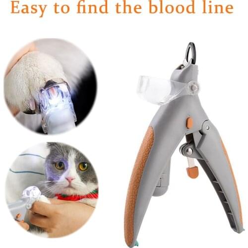 Pet Nail Clippers With Led Lights Cat Dog Rabbit Puppy Nail Scissors Stainless Steel Animal Nailcutter For Pet Supplies
