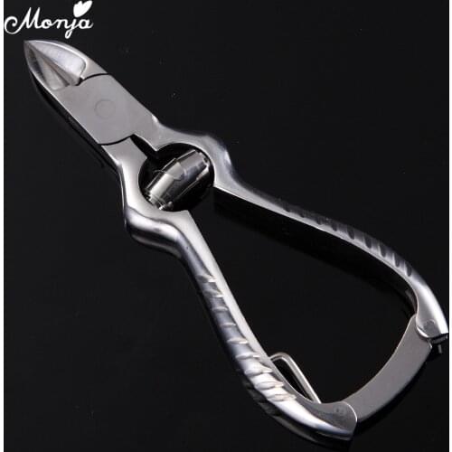 Monja Nail Art Stainless Steel Cuticle Fingernail Edge Nipper Clipper Cutter Scissor Dead Skin Remover Manicure Pedicure Tool