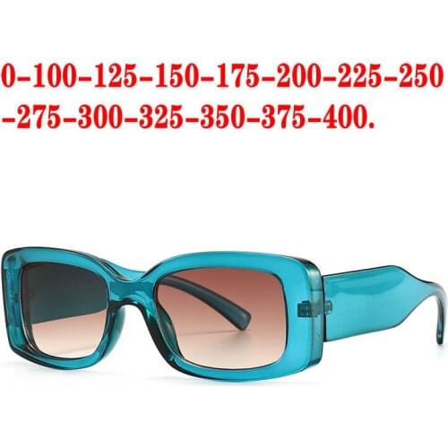 2021 new Retro Rectangular Prescription Eyeglasses Women Ultralight Student Nearsighted sunglasses Female 0 -0.5 -0.75 T0 -4 NX