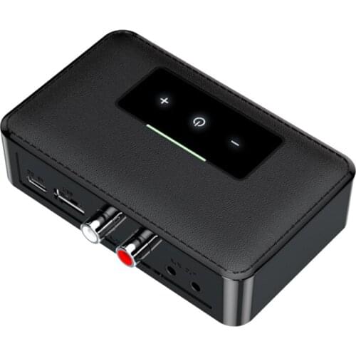 Contact Button Bluetooth 5.0 Receiver Transmitter Hifi Stereo Audio 3.5MM RCA U Disk NFC Wireless Adapter for TV Car Kit