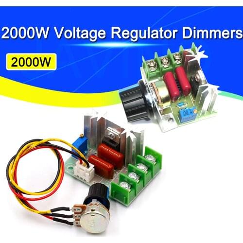 AC 220V 2000W SCR Voltage Regulator Dimming Dimmers Motor Speed Controller Thermostat Electronic Voltage Regulator Module Javino