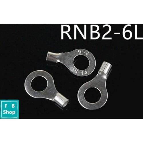 RNB2-6L (TO type) AWG 16-14 Non-insulated ring terminal electrical wire crimp naked connector
