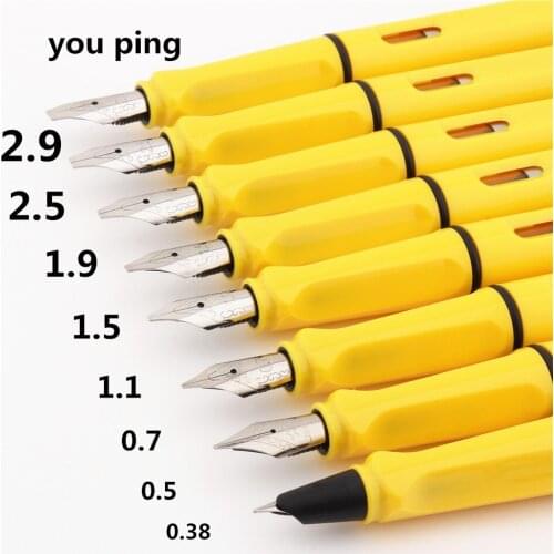 Luxury High quality 395 Yellow calligraphy Fountain Pen office Student Stationery supplies ink pens