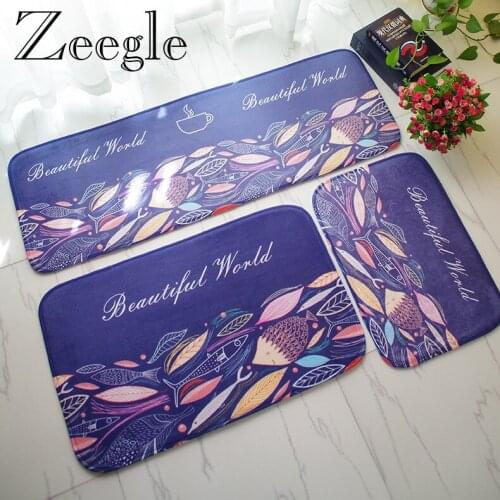 Zeegle Modern Fish Bedroom Bedside Carpet Mat Front Door Welcome Mat Kitchen Bathroom Flannel Non-slip Doormat Foot Rug