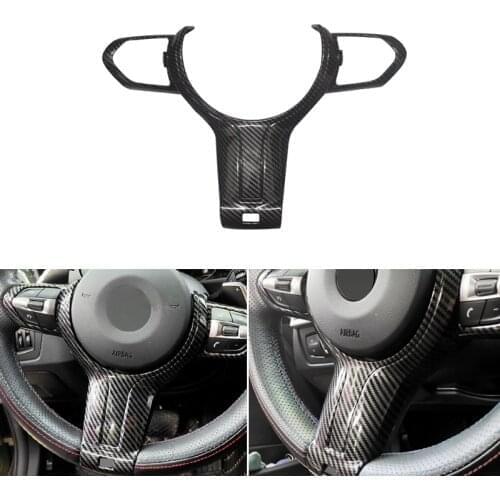 Carbon Fiber Texture Car Styling Steering Wheel Cover Trim For BMW F Chassis F20 F21 F22 F23 F30 F32 F34 F10 F11 F06 F12 F15 F16