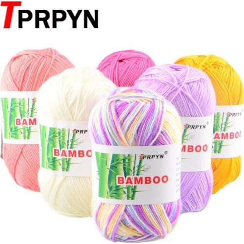 TPRPYN 1Pc=50g Bamboo cotton Yarn for knitting Crochet hand knit yarn wool threads line to knit for crochet handmade needlework