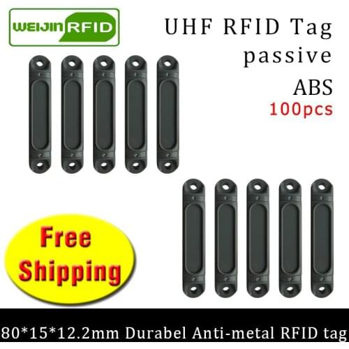 UHF RFID metal tag 915m 868mhz Impinj M4QT EPC 100pcs free shipping durable ABS Material Relay box smart card passive RFID tags